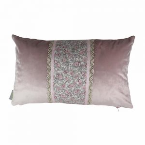 Almofada Veludo Encaixe Renda Rosa | Homeart - Design e Decoração de Interiores | 18000484