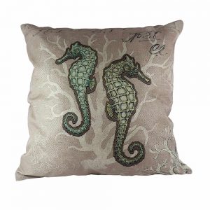 Almofada Linho Two Sea Horses | Homeart - Design e Decoração de Interiores | 18000481