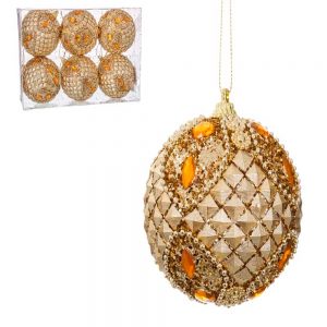 Conjunto 6 Bolas efeito Acolchoado | Homeart - Design e Decoração de Interiores | 19000903