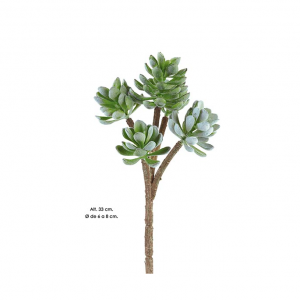 Pé de Cato Echeveria Pulminata Pé de flor cato artificial com toque e aspeto natural Muito bonito para arranjos florais