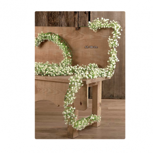 Grinalda Flor Gypso Grinalda com 1.80 Mts de comprimento Flores Creme Gypso Lindíssima para centros de mesa