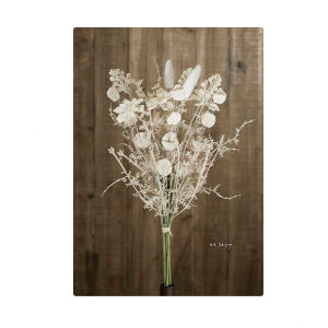 Ramo de Sementes Artificial - Creme Ramo de Sementes Artificial Tipo Seco/Natural Ramo de Pés de Flores imitação de Secas Muito bonita para decorações mais rústicas e estilo natural