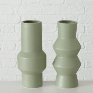 Jarra Cerâmica Verde Mate - Mod. Esquerda Bonita jarra em cerâmica verde mate (modelo da direita na foto)