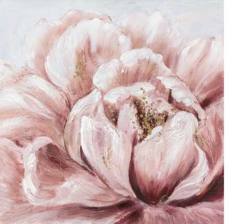 Tela Pintura Flor - Cor Rosa