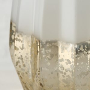 Jarra em Vidro Lacado - Branco e Dourado Bonita jarra em vidro lacado Branca e Dourada