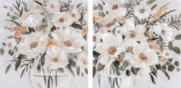 Conjunto de 2 Telas Pintura Flores