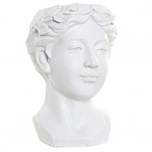 Vaso em Fibra de Visdro - Busto Mulher Bonito Vaso em forma de Busto de Mulher Resina Efeito gasto/envelhecido