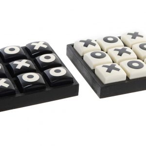 Jogo do Galo Osso e PVC - Preto Bonito e útil jogo do galo em osso e pvc