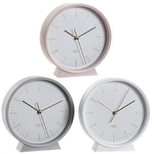 Relógio Despertador - Cor Rosa Bonito relógio despertador em PVC Rosa Claro