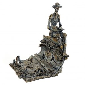 Estueta/Figura D. Quixote Livro Bonite e distinta peça decorativa Escultura/Estatueta de D. Quixote