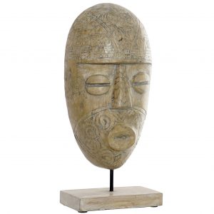 Figura/Estatueta em Madeira e Metal Bonite peça decorativa em madeira e metal Efeito Decapé
