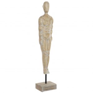 Figura/Estatueta Madeira e Meta - Homem Bonite peça decorativa em madeira e metal Efeito Decapé