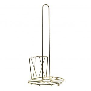 Suporte para Rolo de Cozinha Suporte em metal dourado para rolo de cozinha Muito útil e elegante
