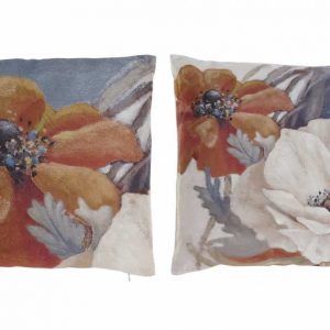 Conjunto de 2 Almofadas Papoilas Conjunto de 2 bonitas almofadas decorativas Flores Papoilas Poliester (inclui enchimento) Preço do conjunto (cada almofada fica a 14.50€)