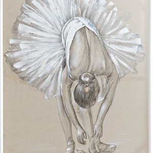 Tela Bailarina - Vista de Frente Bonita Tela com Pintura de Bailarina