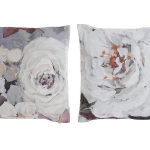 Conjunto de 2 Almofadas Flores Rosas Conjunto de 2 bonitas almofadas decorativas Flores Rosas Poliester (inclui enchimento) Preço do conjunto (cada almofada fica a 14.50€)