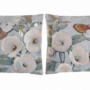 Conjunto de 2 Almofadas Papoilas e Borboletas Conjunto de 2 bonitas almofadas decorativas Flores Papoilas e Borboletas Poliester (inclui enchimento) Preço do conjunto (cada almofada fica a 14.50€)