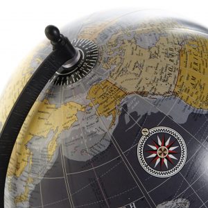 Globo Terrestre com Base em Mármore - Azul Bonito Globo com Base em Mármore Em ti«ons azuis e amarelo