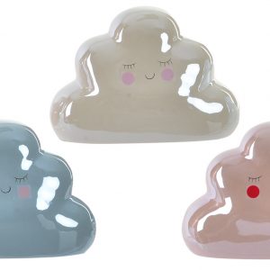 Mealheiro Nuvem - Rosa Bonito Mealheiro em formato de nuvem Cor Rosa Claro Cerâmica