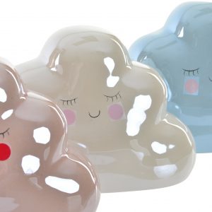 Mealheiro Nuvem - Rosa Bonito Mealheiro em formato de nuvem Cor Rosa Claro Cerâmica