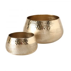 Jarra Alumínio Dourado - Pequena Bonita jarra/pote em alumínio dourado
