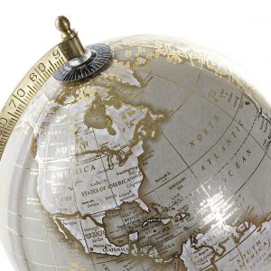 Globo com Base em Madeira Bonito Globo Terrestre com Base em Madeira