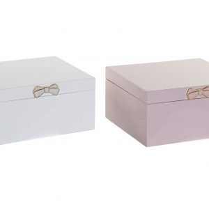 Caixa para Joias em Madeira - Branca Bonita caixa branca em madeira para jóias Com dulpa altura