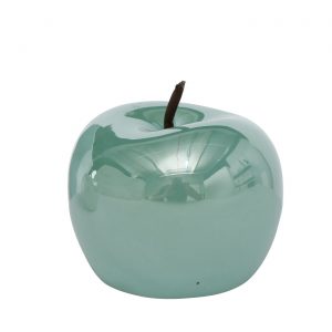 Maça Decorativa em Cerâmica - Verde Água Peça decorativa maçã em cerâmica Cor: Verde Água