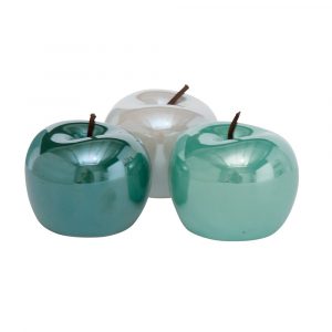 Maça Decorativa em Cerâmica - Verde Esmeralde Peça decorativa maçã em cerâmica Cor: Verde Esmeralda