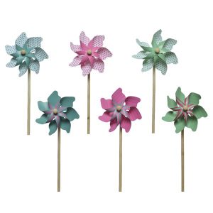 Vira Vento - Cor Sortida Bonito Vira Vento com Cabo em Madeira Material: PVC