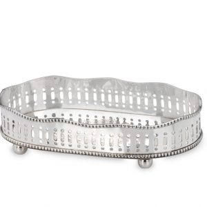 Tabuleiro Cobre/Latão Oval - Pequeno Bonito Tabuleiro com Gravação Material de Alta Qualidade e Durabilidade