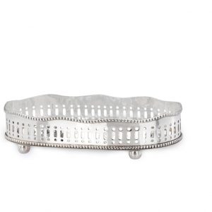 Tabuleiro Cobre/Latão Oval - Pequeno Bonito Tabuleiro com Gravação Material de Alta Qualidade e Durabilidade