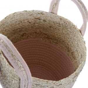 Cesta Algodão e Fibra com Asas – Azul Bonita Cesta com Asas Cor: Azul