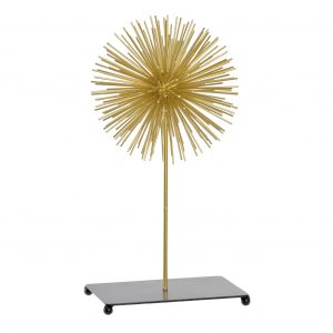Figura Decorativa Metal - Ouriço Bonita peça decorativa em metal Preto e dourado em Metal