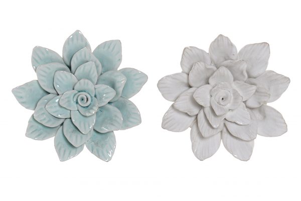 Flor Decorativa em Cerâmica – Branco (Bicos)