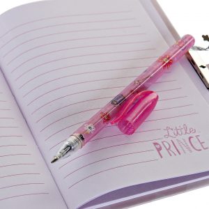 Bloco Diário com Caneta – Princesas Bonita caixa de oferta com bloco/diário com caneta Tema: Princesas