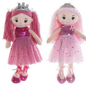 Boneca de Trapos – Rosa Fushia Bonita Boneca de Trapos Princesa Cor: Rosa Fushia