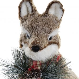 Figura Raposa de Natal Bonita Raposa Decorativa de Natal