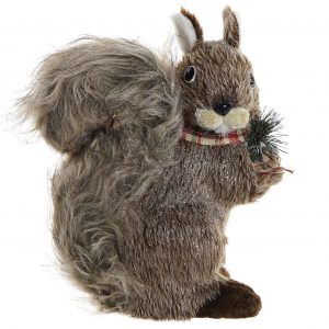 Figura Esquilo de Natal Bonita Esquilo Decorativo de Natal