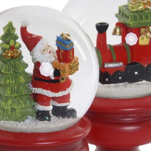 Globo com Pé – Comboio Natal Bonito Globo em Vidro com Pé em Cerâmica Comboio de Natal