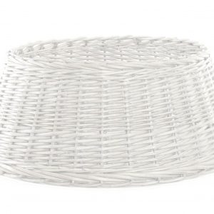 Base para Árvore de Natal – Branca (70X70X28) Bonita Base em Vime Natural Branco