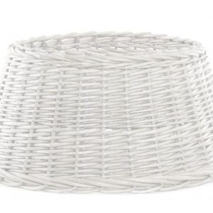Base para Árvore de Natal – Branca (57X57X28) Bonita Base em Vime Natural Branco