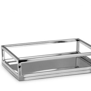 Bandeja Retangular em Aço Inoxidável – Média Bonita Bandeja em Aço Inoxidável Retangular De excelente qualidade e design muito simples