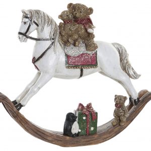 Cavalo de Baloiço em Resina Bonita peça decorativa Cavalo de Baloiço Em resina