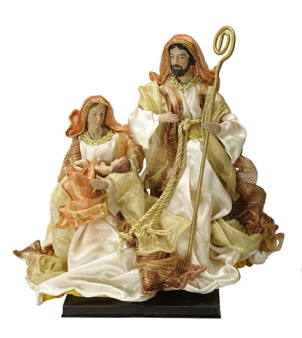 Sagrada Família 30 Cms em Tecido - Dourado
