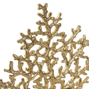 Coral Dourado Bonita peça decorativa coral Em resina dourada