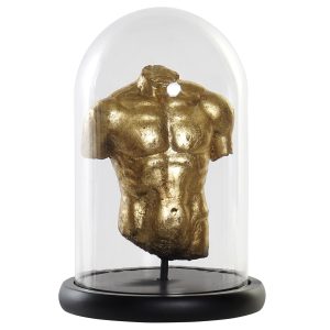 Campânula Busto Bonita e distinta peça decorativa Campànula em vidro com busto e resina