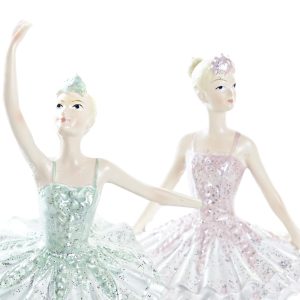 Bailarina – Figura Decorativa (Rosa) Bonita peça decorativa bailarina em resina Rosa
