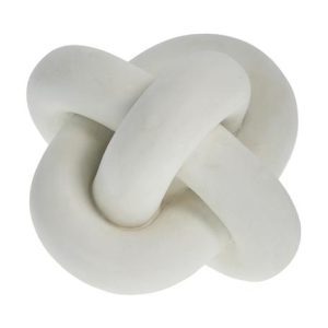 Peça Decorativa Nó - Branco Bonita e Distinta peça decorativa em resina
