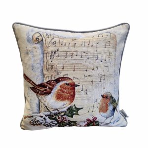 Almofada Natal - Pássaro Melodia Bonita almofada com Padrão Pássaro Costa tecido liso